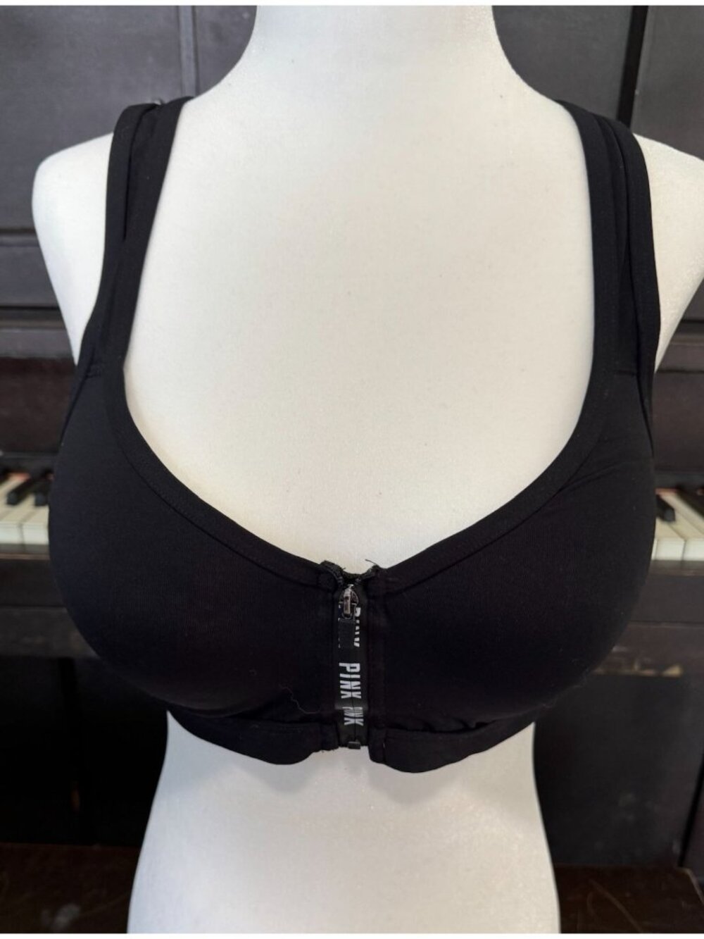 Pink by Victoria's Secret Ultimate Push-Up Sports Bra Front Zip Women's Large L